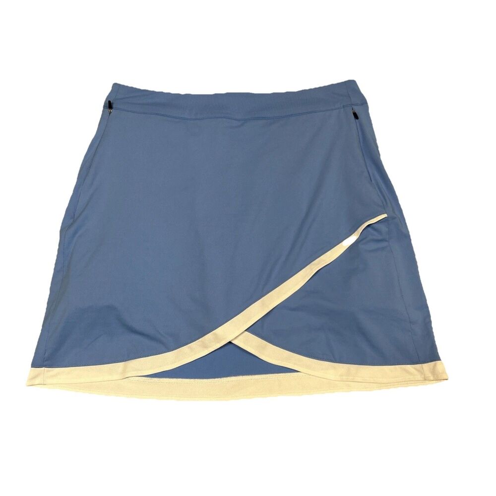 Peter Millar Skort Womens Medium Blue White Tennis Golf Pickleball UPF50 Skirt